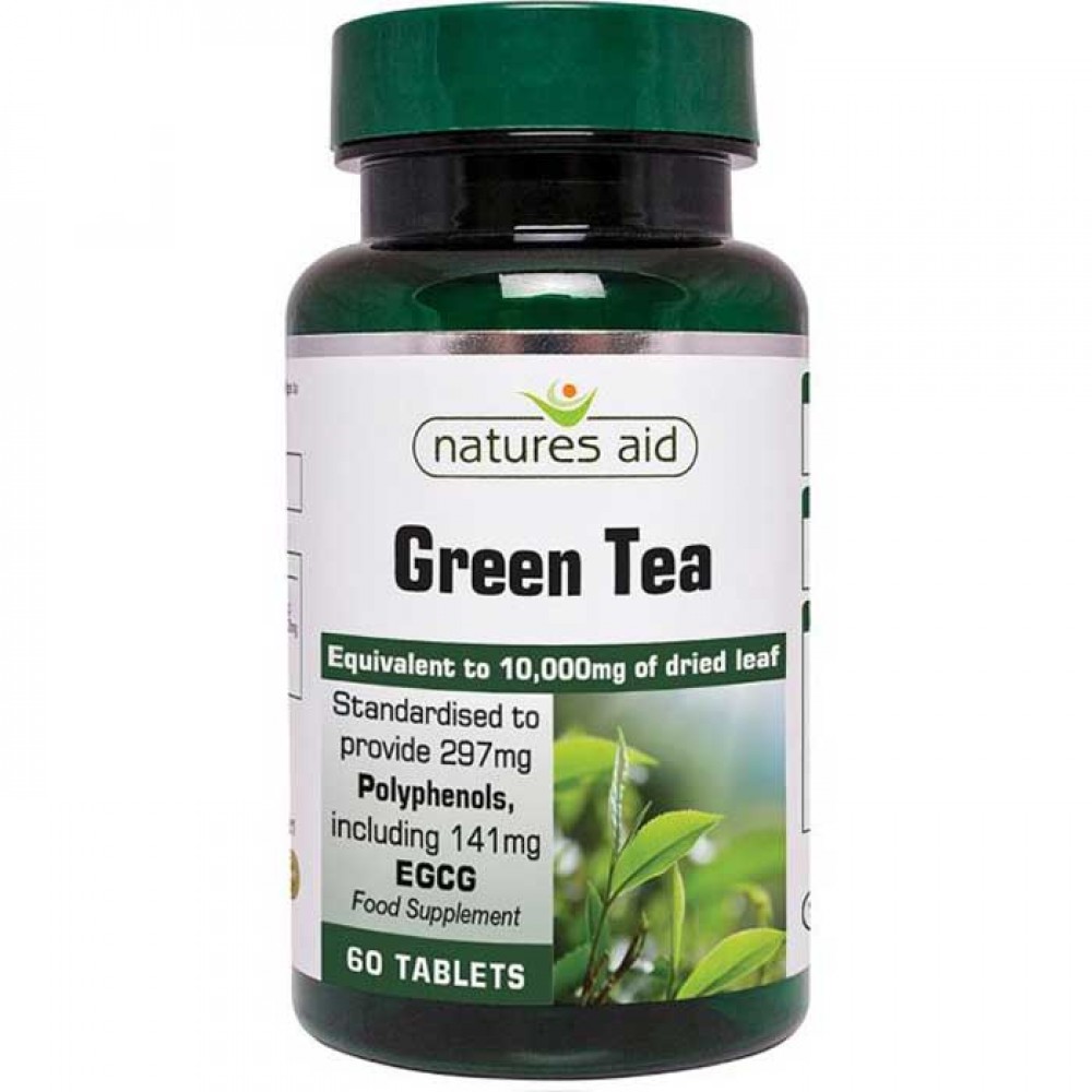 Green Tea 10,000mg 60 Tabs - Natures Aid