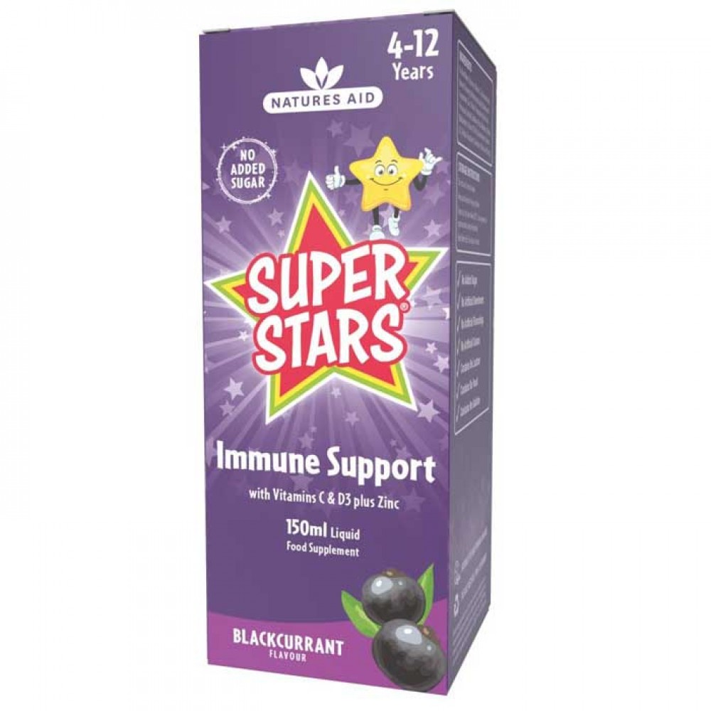 Immune Support 150ml Super Stars - Natures Aid / Ανοσοποιητικό για παιδιά 6+