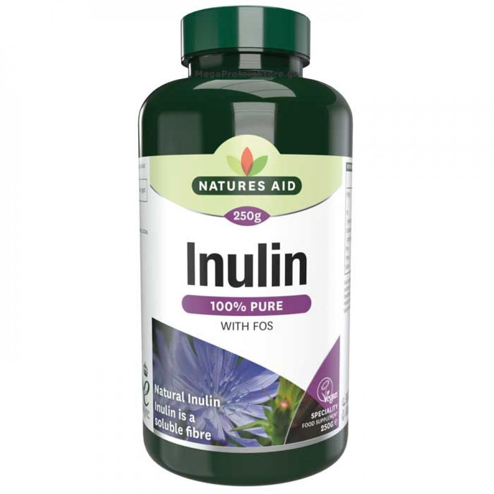 Inulin Pure Powder 250g - Natures Aid / Ινουλίνη - Πεπτικό