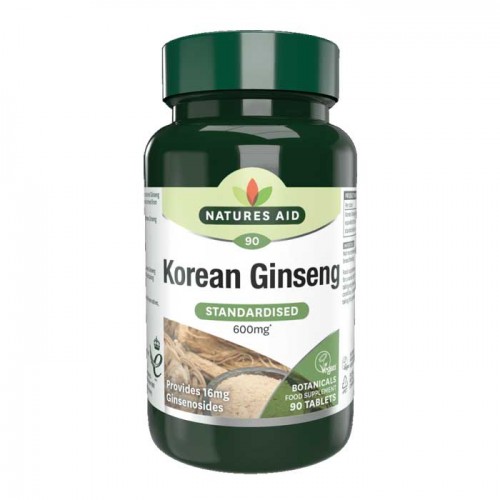 Korean Ginseng 40mg (600mg equiv) 90 Tabs - Natures Aid