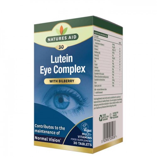 Lutein Eye Complex Normal Vision Λουτεΐνη Bilberry 30 ταμπλέτες - Natures Aid / Όραση Lutein Eye Complex Normal Vision Λουτεΐνη Bilberry 30 ταμπλέτες - Natures Aid / Όραση