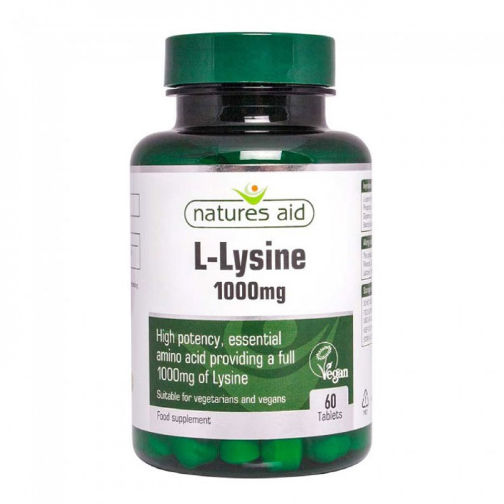 L-Lysine 1000 mg 60 tabs - Natures Aid