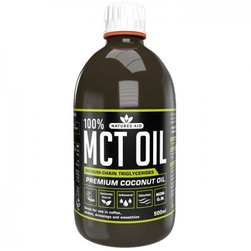 MCT Oil 100% Premium (No Palm Oil) 500ml Natures Aid - Υγιεινές Τροφές MCT Oil 100% Premium (No Palm Oil) 500ml Natures Aid - Υγιεινές Τροφές