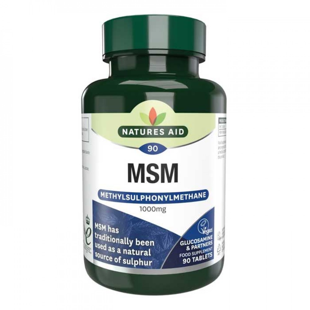 MSM 1000mg 90 tabs Natures Aid - Αρθρώσεις
