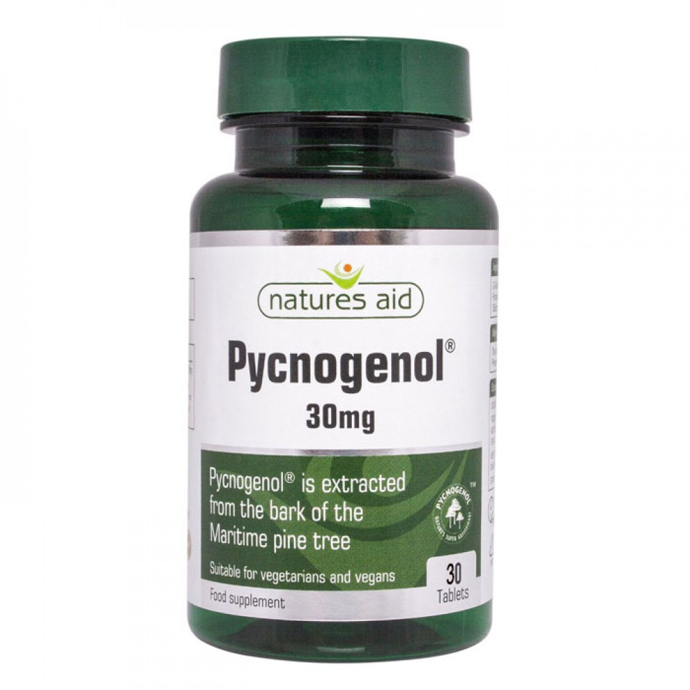 Pycnogenol 30mg 30 ταμπλέτες Natures Aid / Πυκνογενόλη - Ισχυρό Αντιοξειδωτικό