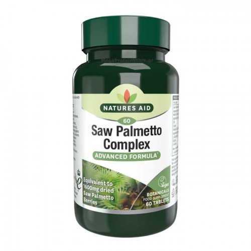 Saw Palmetto Complex with Nettle, Zinc & Amino Acids 60 ταμπλέτες - Natures Aid / Προστάτης Saw Palmetto Complex with Nettle, Zinc & Amino Acids 60 ταμπλέτες - Natures Aid / Προστάτης