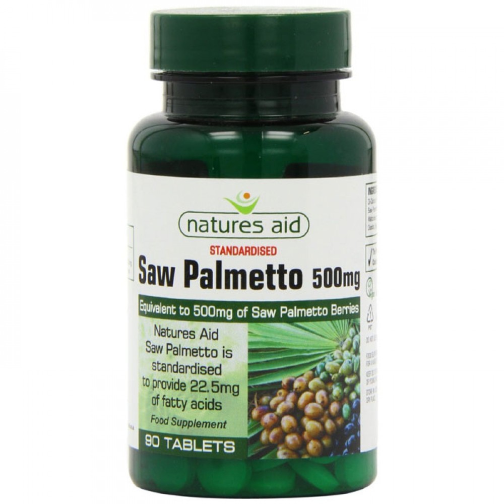Saw Palmetto 500 mg Natures Aid 90 ταμπλέτες / Προστάτης