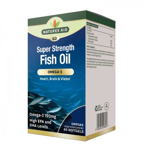 Super Strength Omega 3 1200mg, 60 caps - Natures Aid / Ωμέγα 3 λιπαρά οξέα Super Strength Omega 3 1200mg, 60 caps - Natures Aid / Ωμέγα 3 λιπαρά οξέα