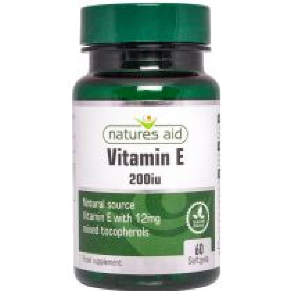Vitamin E 200IU Natural 60 κάψουλες - Natures Aid