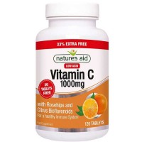 Vitamin C 1000 mg Low Acid 120 ταμπλέτες - Natures Aid