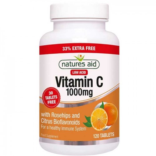 Vitamin C 1000 mg Low Acid 120 ταμπλέτες - Natures Aid Vitamin C 1000 mg Low Acid 120 ταμπλέτες - Natures Aid
