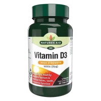 Vitamin D3 1000 iu (25μg) 90 κάψουλες Natures Aid / Βιταμίνη D3