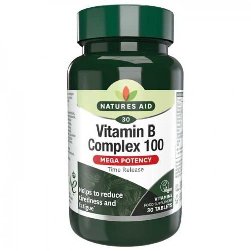 Vitamin B Complex 100 TR 30 tabs - Natures Aid Vitamin B Complex 100 TR 30 tabs - Natures Aid