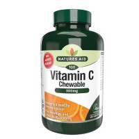 Vitamin C 500mg 100 Μασώμενες ταμπλέτες Natures Aid / Βιταμίνες