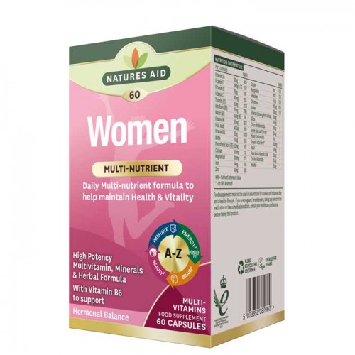 Women Multi-Vitamins Health & Vitality 60 caps - Natures Aid / Γυναικεία Πολυβιταμίνη Women Multi-Vitamins Health & Vitality 60 caps - Natures Aid / Γυναικεία Πολυβιταμίνη