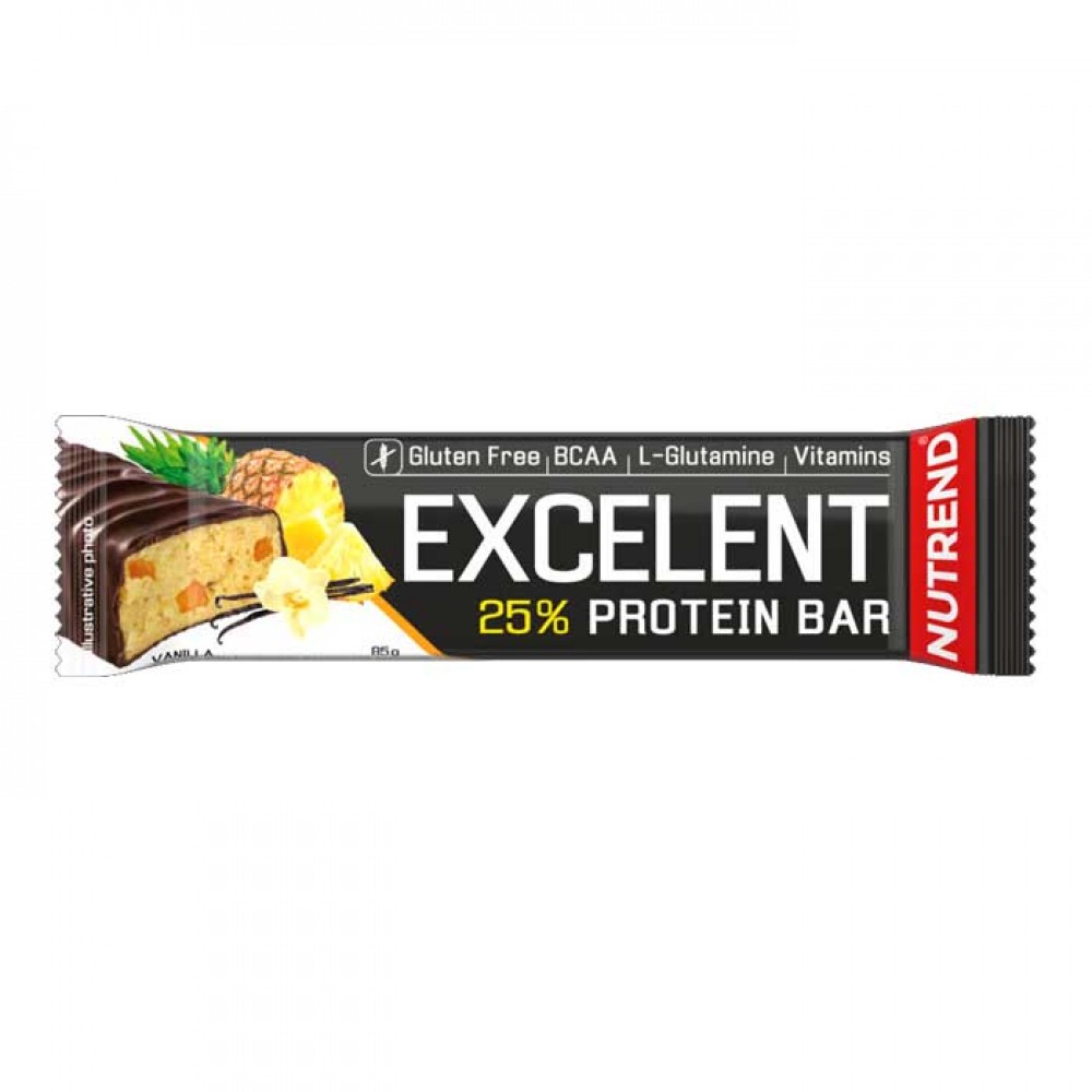 Excelent 25% protein bar 85g - Nutrend / Vanilla Excelent 25% protein bar 85g - Nutrend
