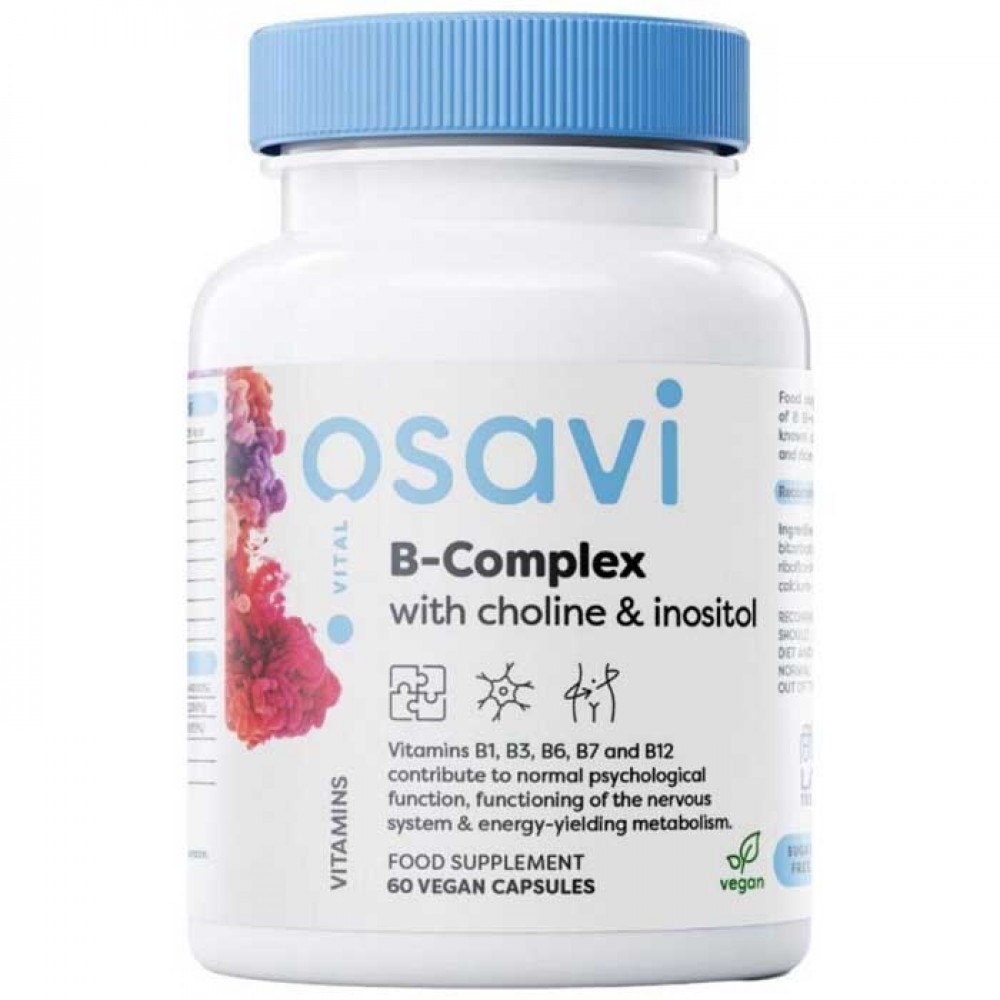 B-complex Choline Inositol 60 vcaps - Osavi