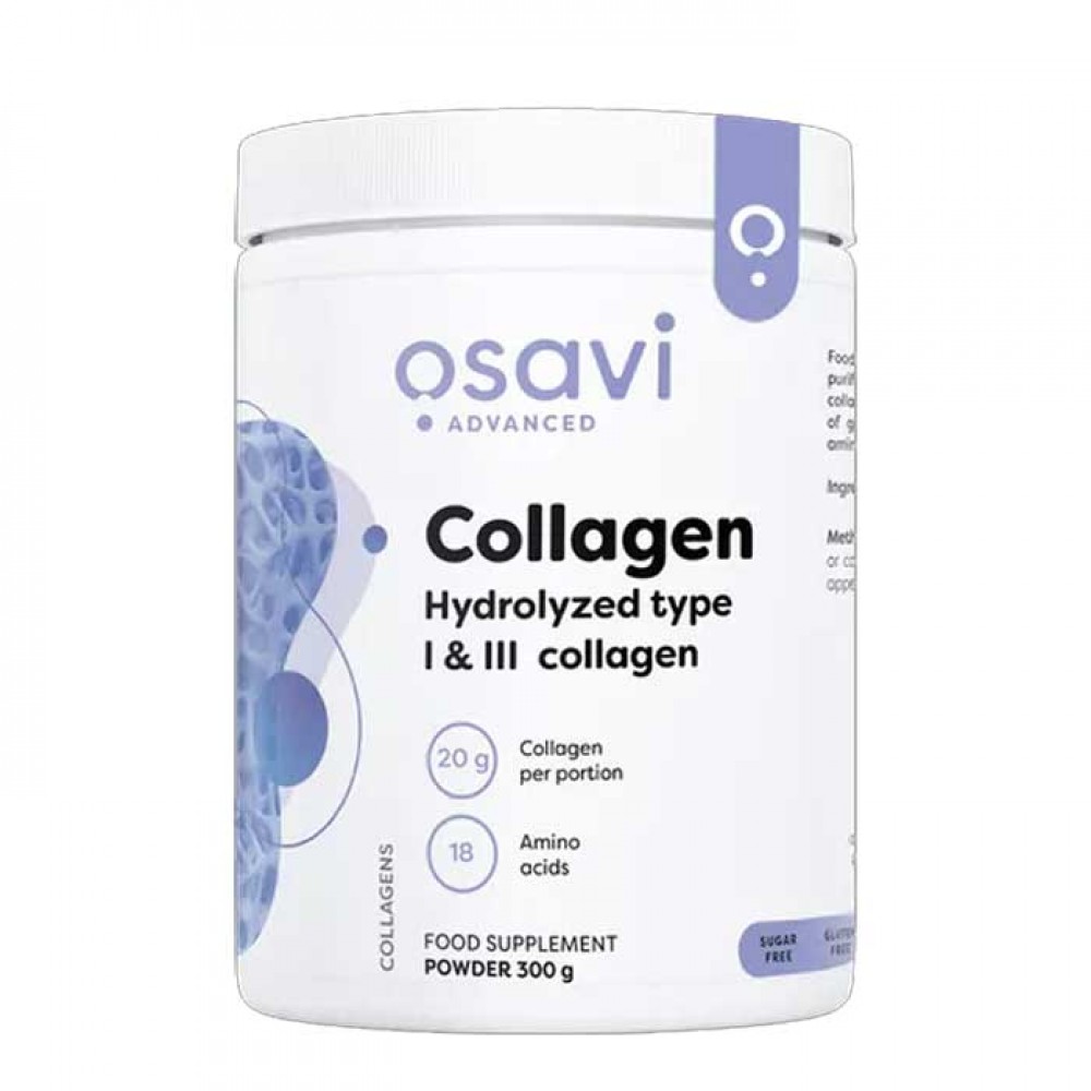 Collagen Peptides Hydrolyzed Type 1 & 3 300g - Osavi