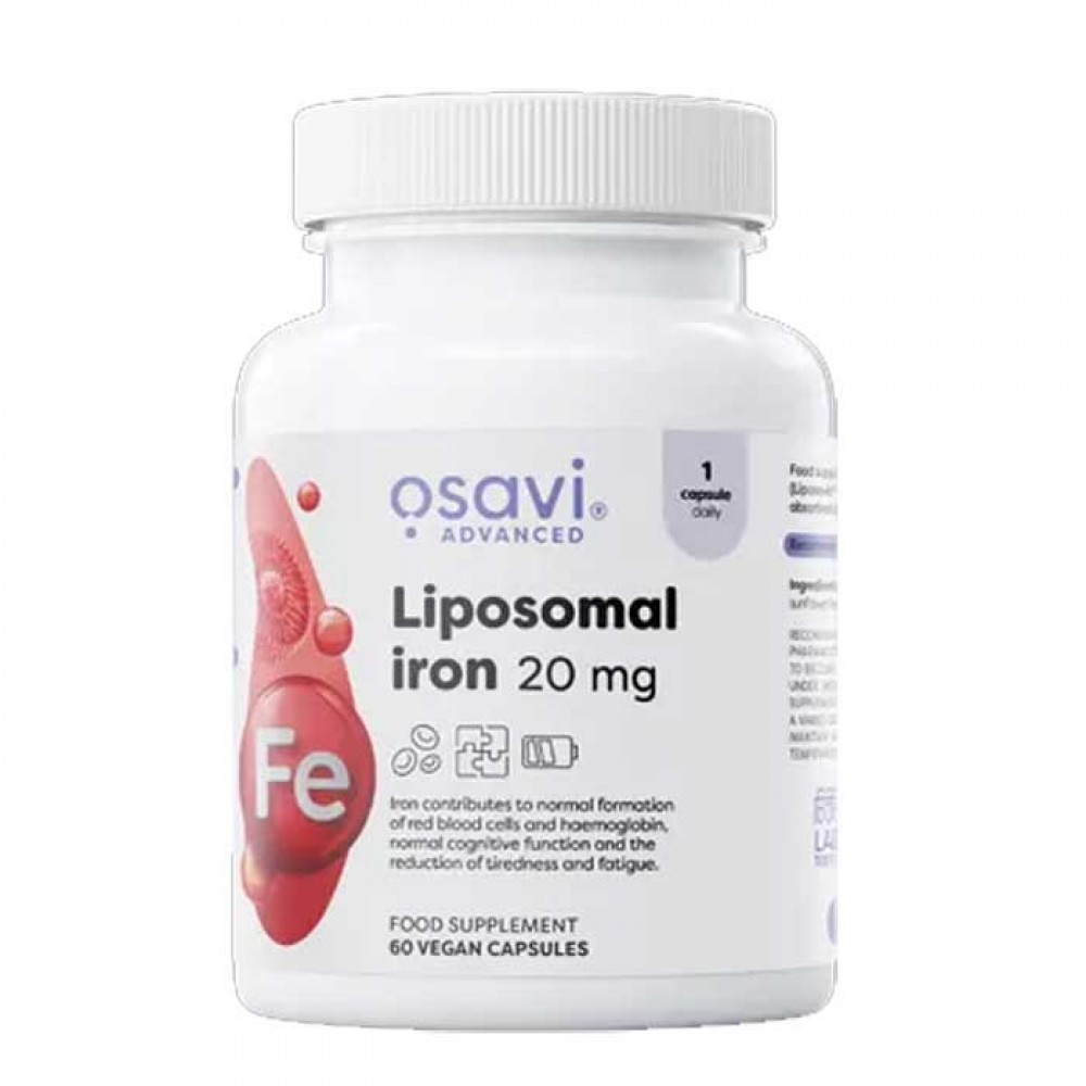 Liposomal Iron 20mg 60 vegan caps - Osavi