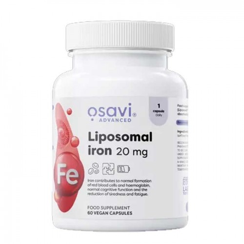 Liposomal Iron 20mg 60 vegan caps - Osavi Liposomal Iron 20mg 60 vegan caps - Osavi