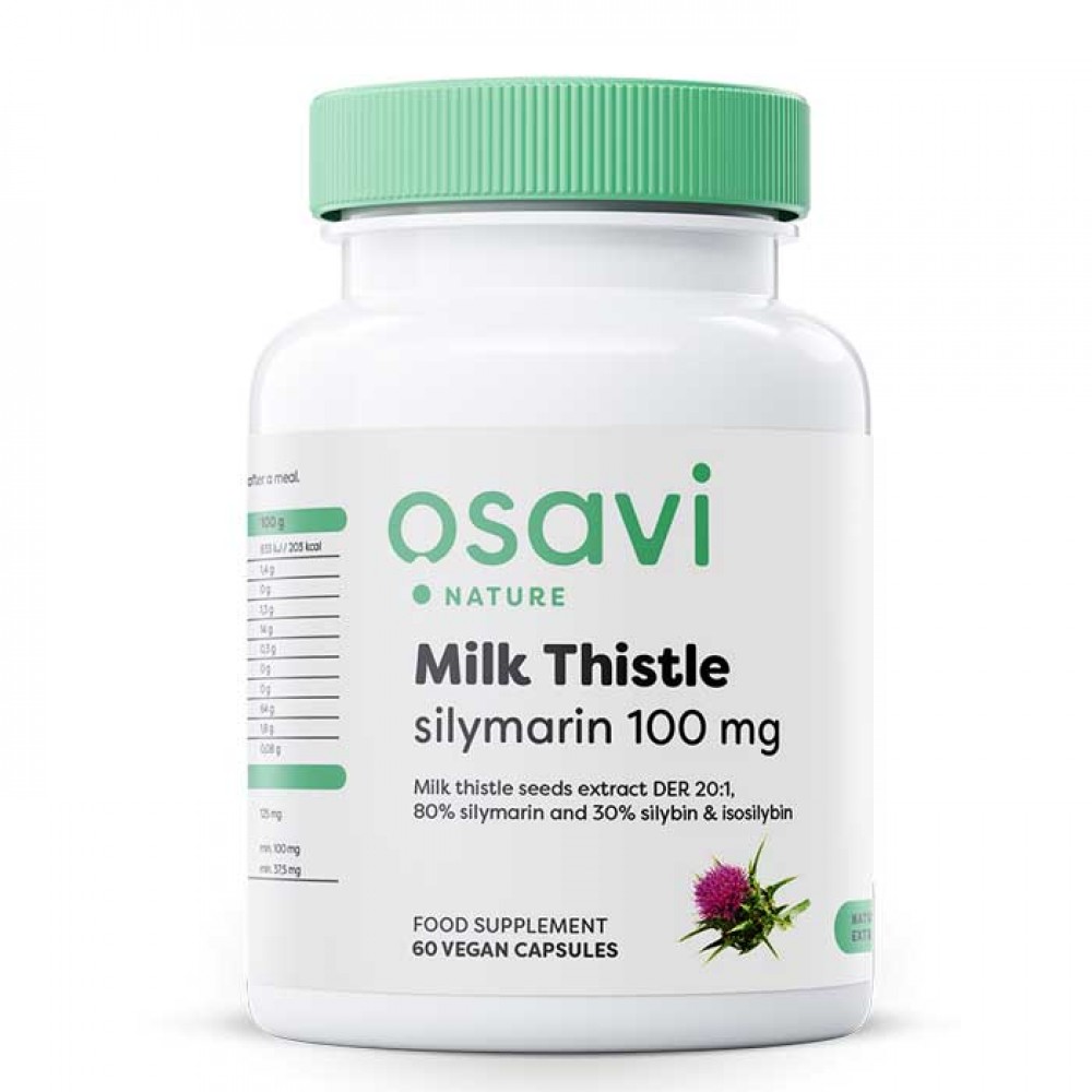 Milk Thistle 500mg Silymarin 100mg 60 vcaps - Osavi