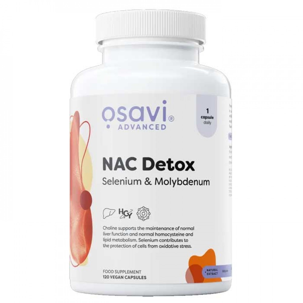 NAC Detox with Selenium & Molybdenum 120 vegan caps - Osavi NAC Detox with Selenium & Molybdenum 120 vegan caps - Osavi