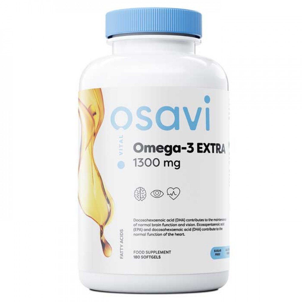 Omega-3 Extra 1300mg 180 Softgels Lemon - Osavi