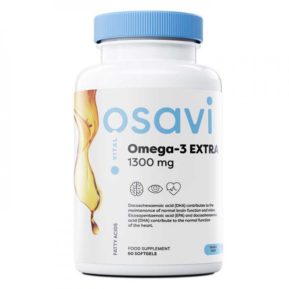 Omega-3 Extra 1300mg 60 Softgels Lemon - Osavi