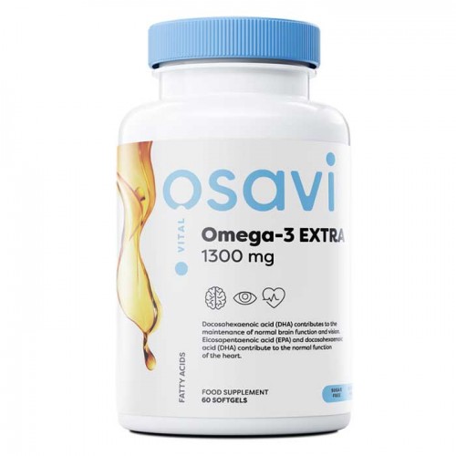Omega-3 Extra 1300mg 60 Softgels Lemon - Osavi  Omega-3 Extra 1300mg 60 Softgels Lemon - Osavi