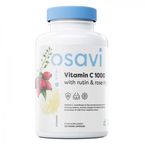Vitamin C1000 With Rutin and RoseHip 120 vcaps - Osavi Vitamin C1000 With Rutin and RoseHip 120 vcaps - Osavi