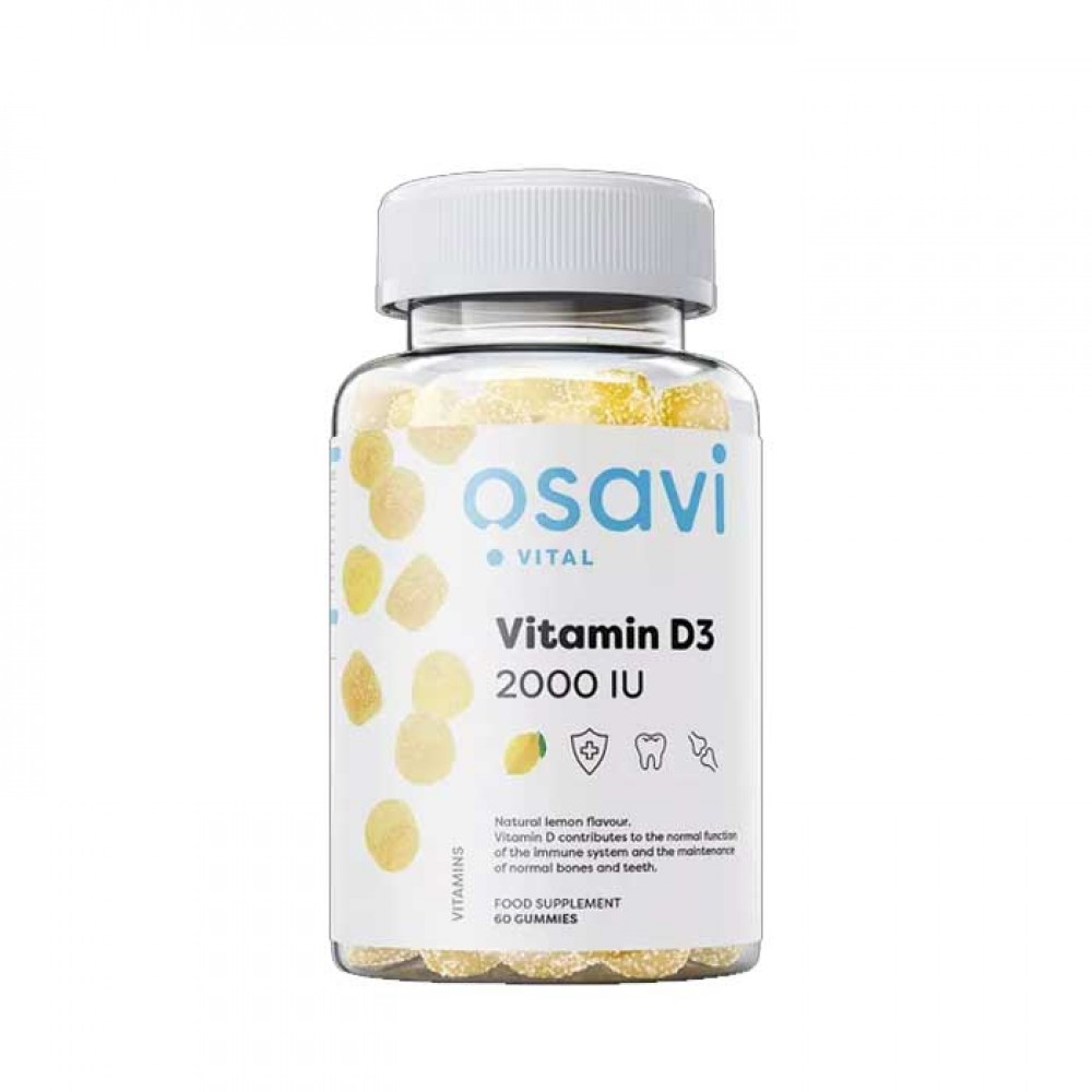 Vitamin D3 2000 IU 60 gummies lemon - Osavi