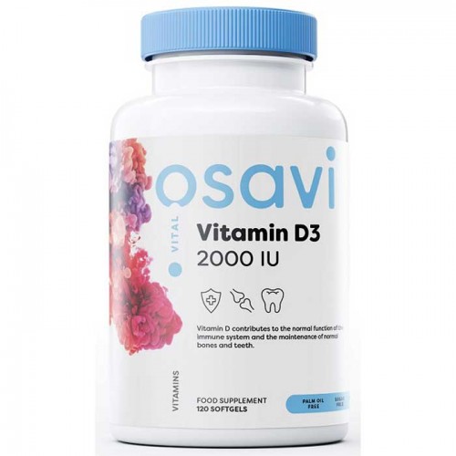 Vitamin D3 2000IU 120 softgels - Osavi Vitamin D3 2000IU 120 softgels - Osavi