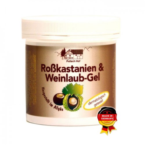 Τζελ Κάστανο - Αμπέλι 250ml Pullach Hof / Τζελ για Κουρασμένα Πόδια