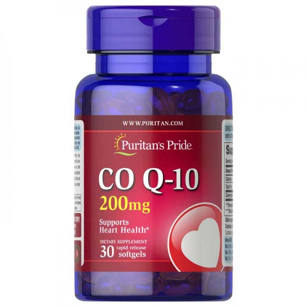 CO Q10 200 mg 30 Softgels - Puritan's Pride