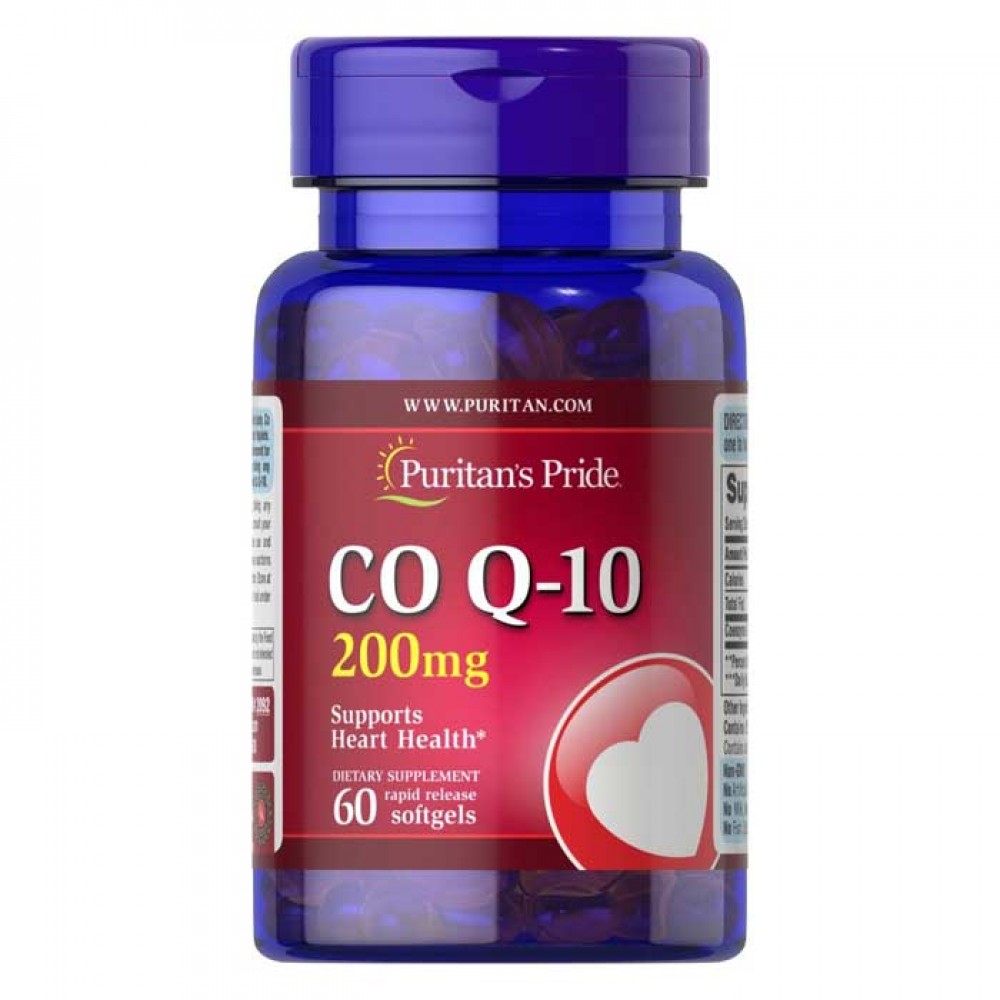 CO Q10 200 mg 60 Softgels - Puritan's Pride
