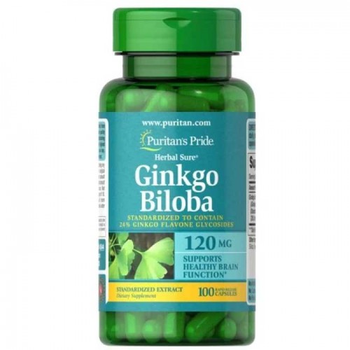 Ginkgo Biloba Extract 120 mg 100 caps - Puritan's Pride Ginkgo Biloba Extract 120 mg 100 caps - Puritan's Pride