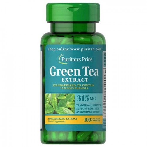 Green Tea Standardized Extract 315 mg 100 caps - Puritan's Pride Green Tea Standardized Extract 315 mg 100 caps - Puritan's Pride