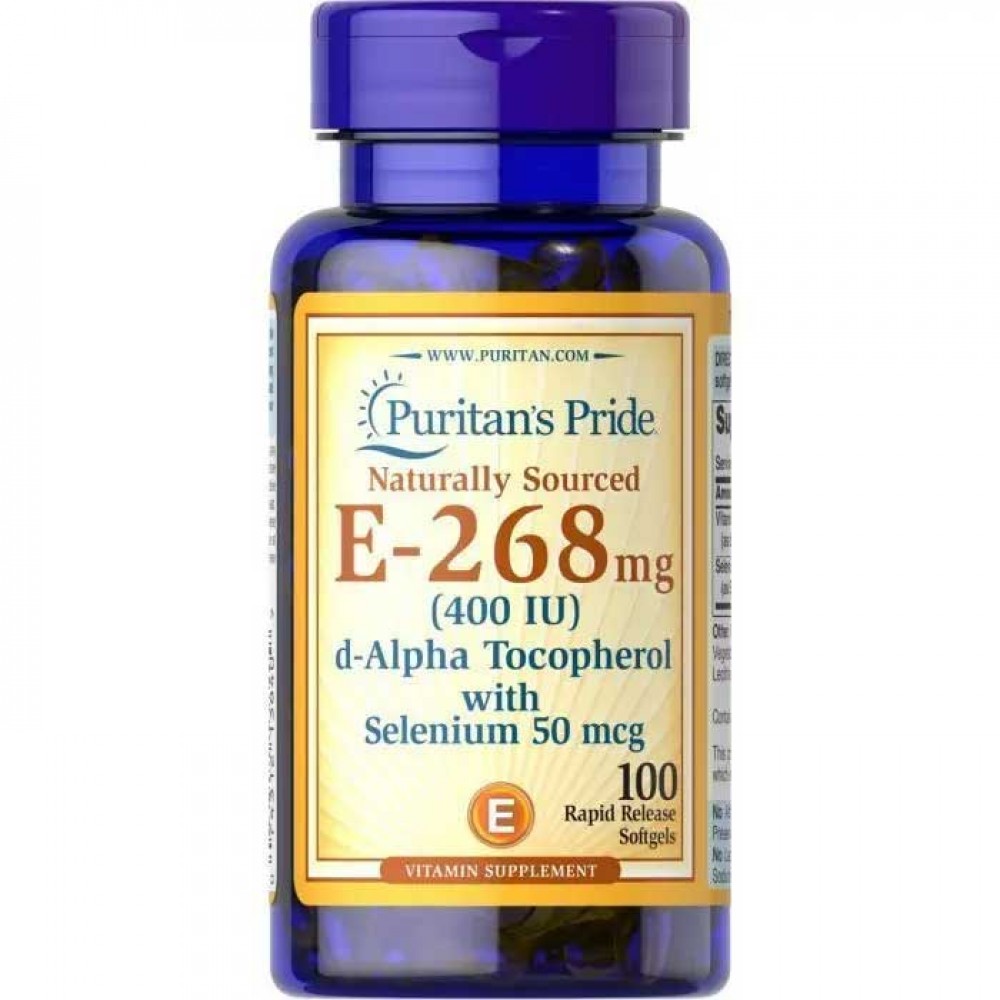 Vitamin E 268mg with Selenium 100 softgels - Puritan's Pride