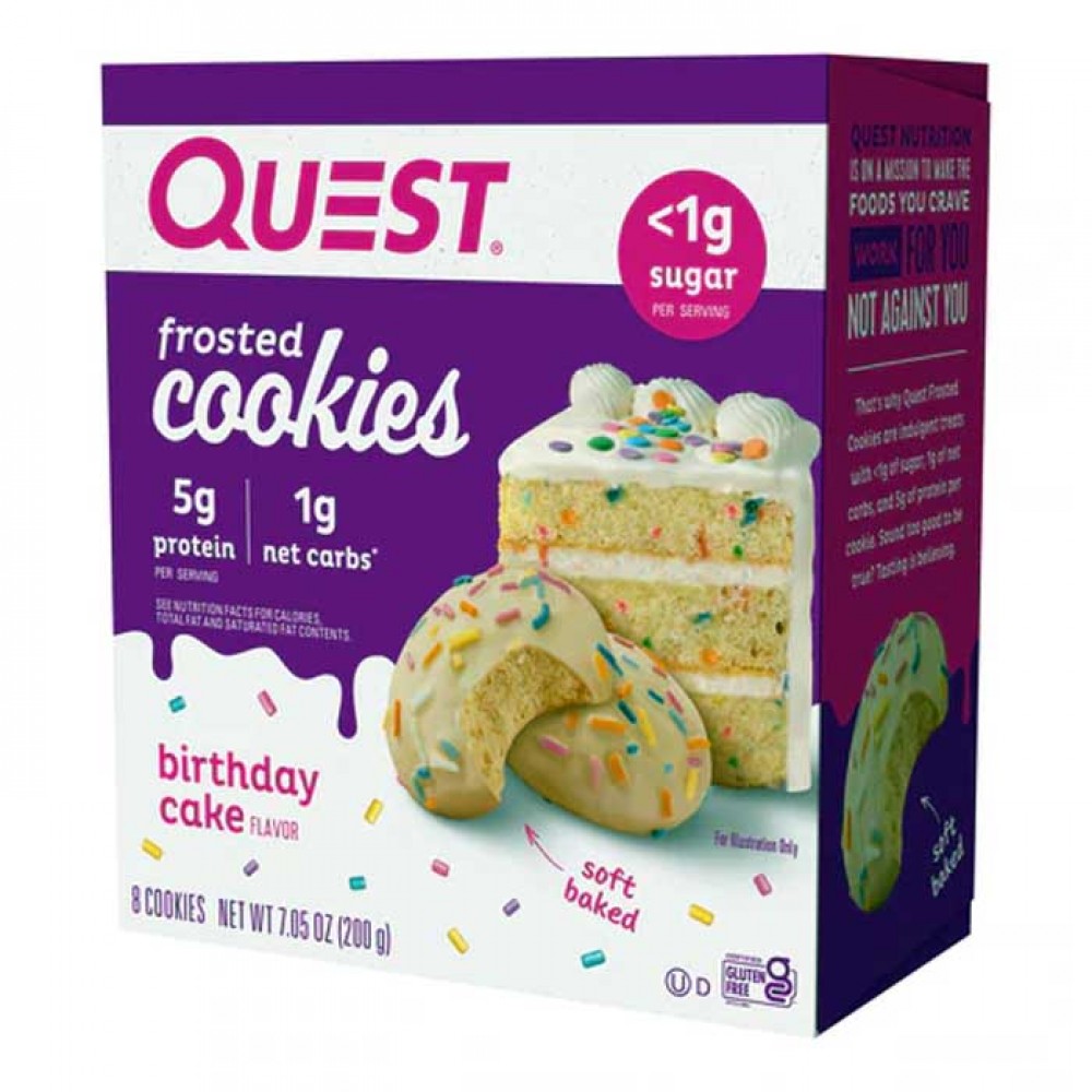 Frosted Cookies 8 pcs 200gr - Quest Frosted Cookies 8 pcs 200gr - Quest