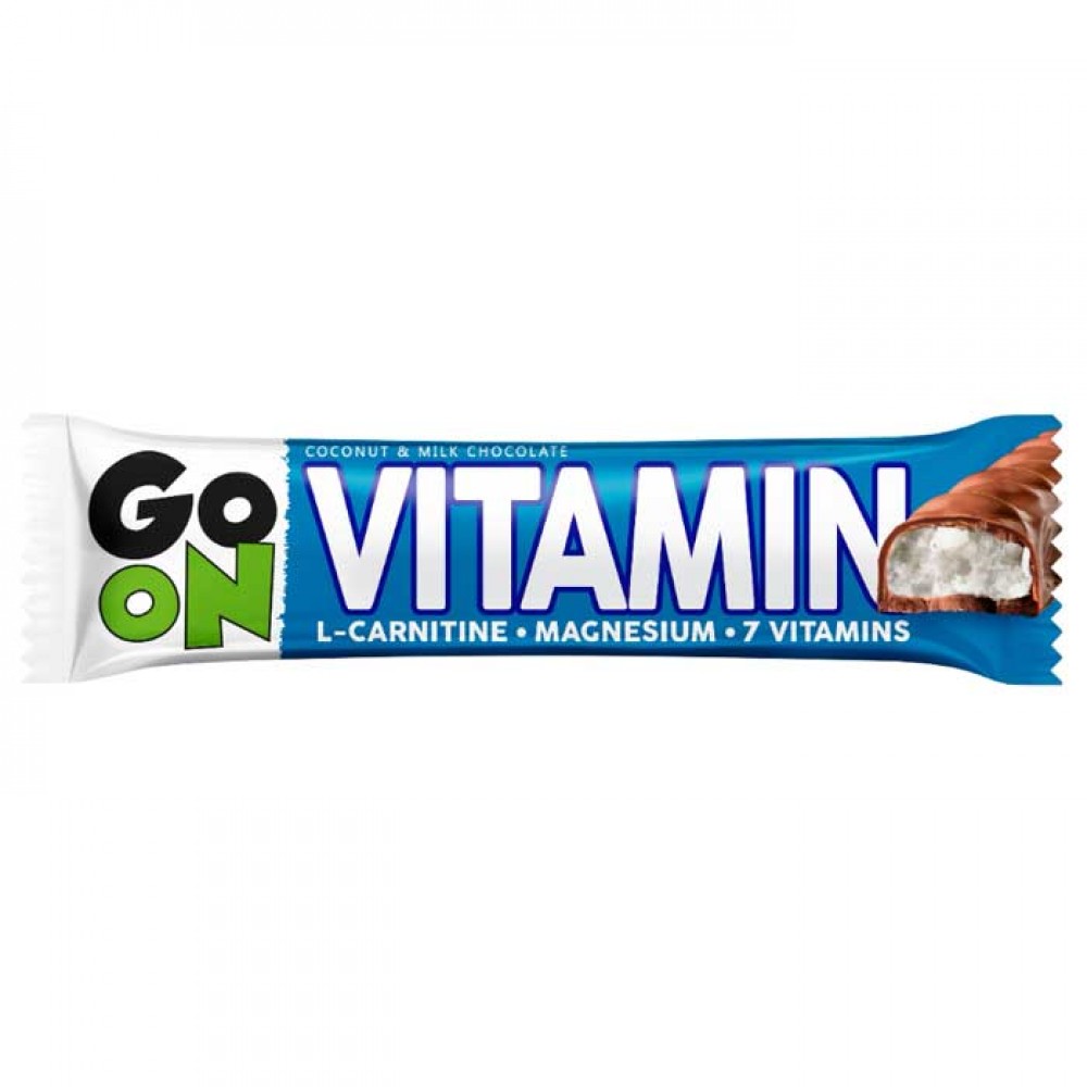 GO ON Vitamin L-Carnitinine Magnesium Vitamins bar 45g / coconut GO ON Vitamin L-Carnitinine Magnesium Vitamins bar 45g / coconut