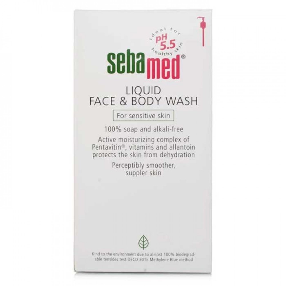 Liquid Face & Body Wash 1000ml - Sebamed