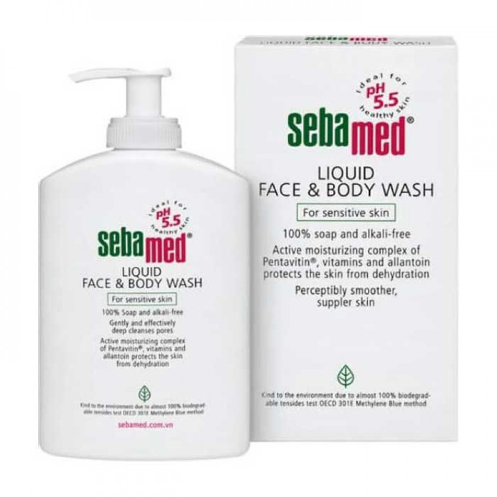 Liquid Face & Body Wash 300ml - Sebamed