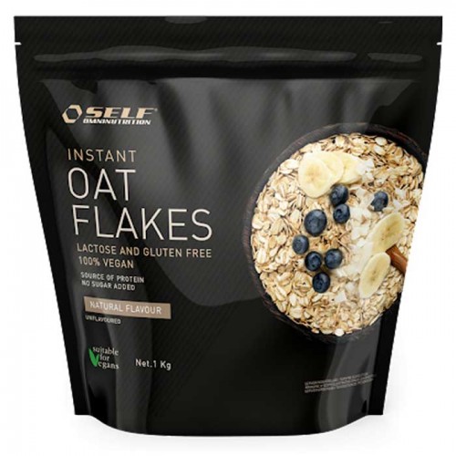 Instant Oat Flakes 1kg Natural - Self Omninutrition Instant Oat Flakes 1kg Natural - Self Omninutrition