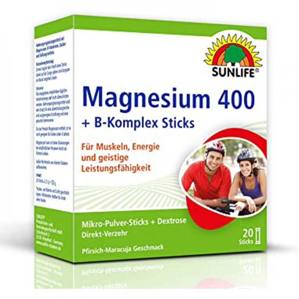 Magnesium 400 + B-Complex 20 Sticks - Sunlife