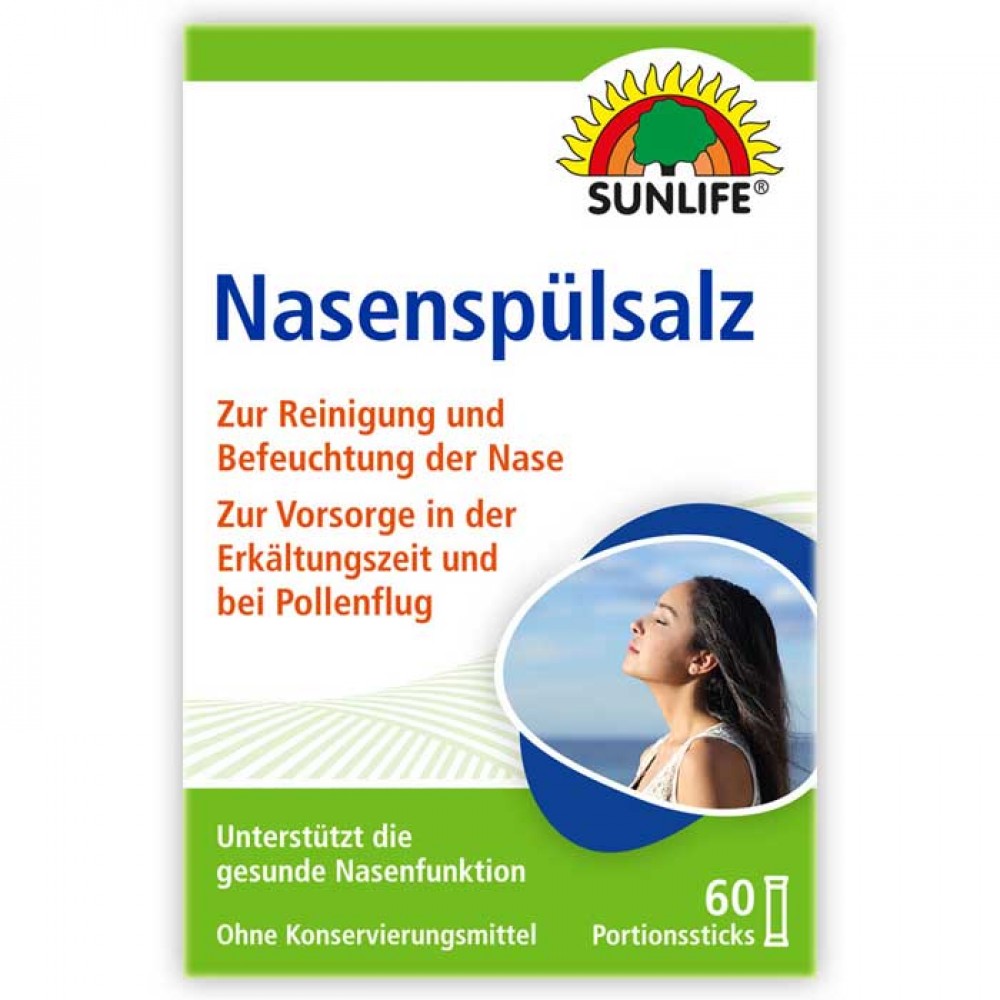 Φακελάκια αλατιού 60 τμχ NACL 0,9% - Sunlife / Ρινικός Καθαρισμός Nasenspülsalz