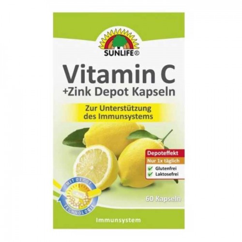 Vitamin C + Zink 60 caps -  Sunlife  Vitamin C + Zink 60 caps -  Sunlife