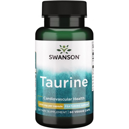 Taurine Ajipure 1000mg 60 vcaps - Swanson