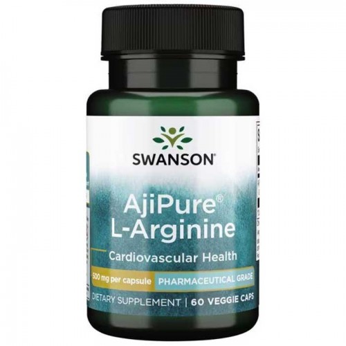 AjiPure L-Arginine 500mg 60 vcaps  - Swanson AjiPure L-Arginine 500mg 60 vcaps  - Swanson