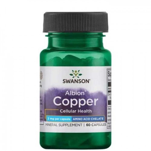 Albion Chelated Copper 2mg 60 caps - Swanson Albion Chelated Copper 2mg 60 caps - Swanson