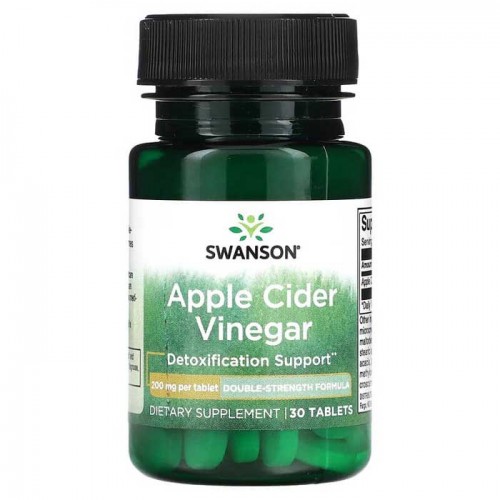 Apple Cider Vinegar Double-Strength  30 tabs - Swanson  Apple Cider Vinegar Double-Strength  30 tabs - Swanson